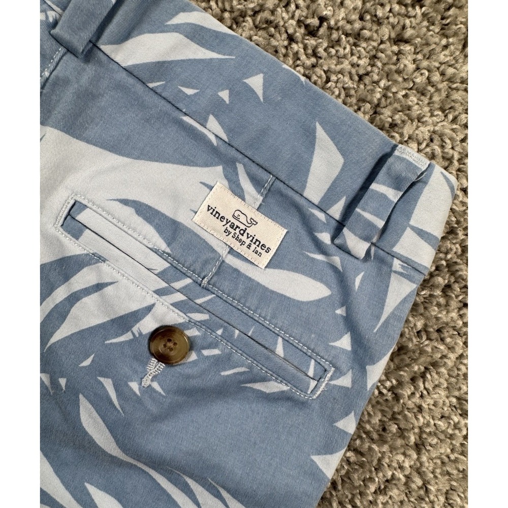Vineyard Vines Boys Breaker Pants Blue Palm Leaves Chino Casual 14
